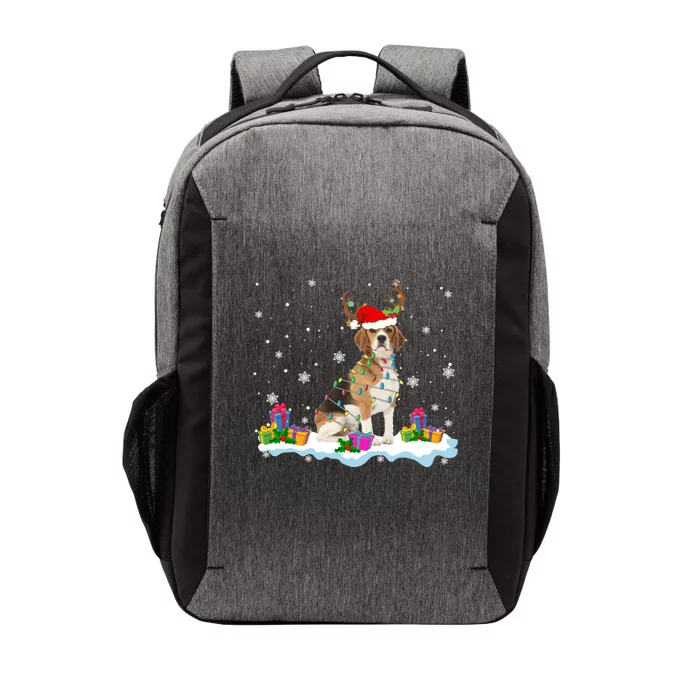 Santa Beagle Funny Lights Santa Reindeer Dog Lover Xmas Cute Gift Vector Backpack