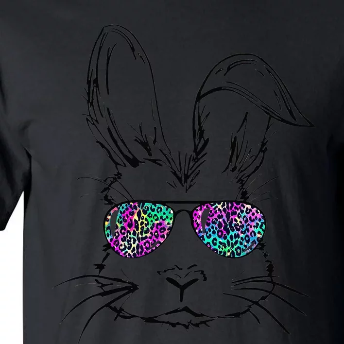 Sunglass Bunny Face Leopard Happy Easter Day Tall T-Shirt