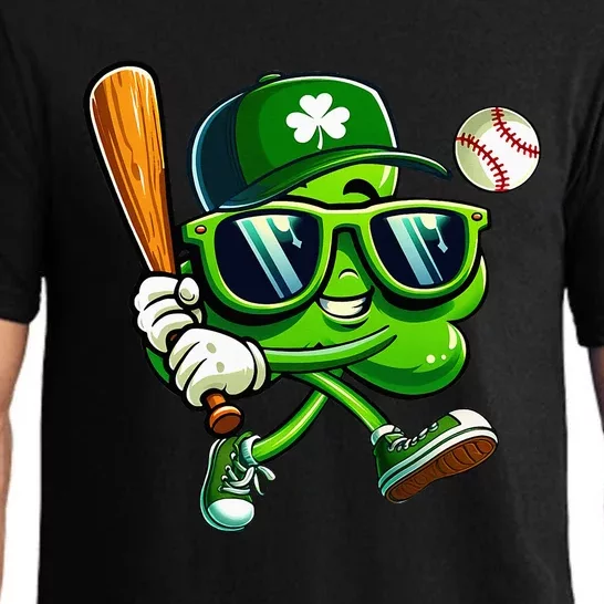 Shamrock Baseball  Funny St Patricks Day Pajama Set