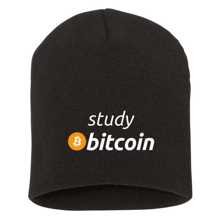 Study Bitcoin Famous Bitcoin Quote Short Acrylic Beanie