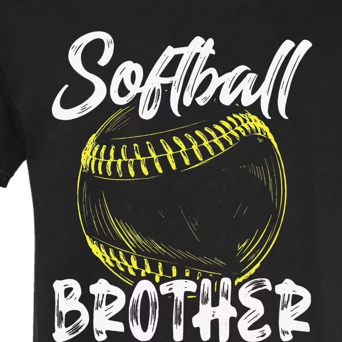 Softball Brother For Family Matching Players Fathers Day Garment-Dyed Heavyweight T-Shirt