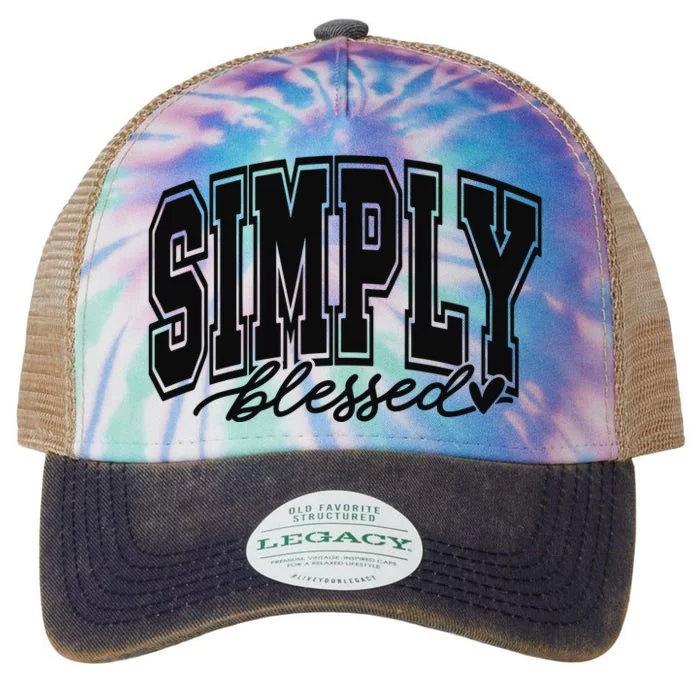 Simply Blessed Faith Christian Religious Jesus Legacy Tie Dye Trucker Hat