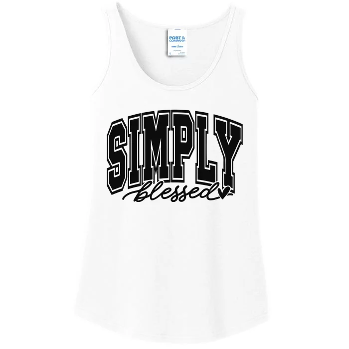 Simply Blessed Faith Christian Religious Jesus Ladies Essential Tank