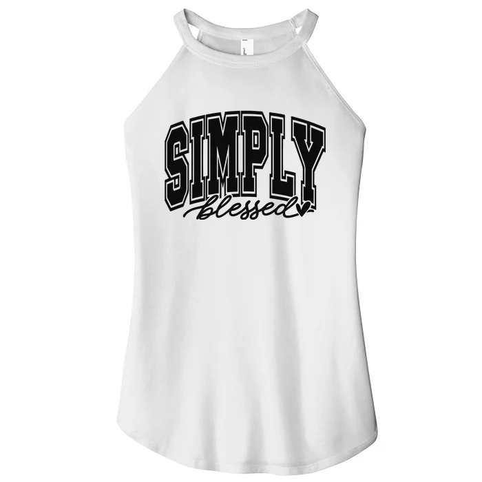 Simply Blessed Faith Christian Religious Jesus Women’s Perfect Tri Rocker Tank