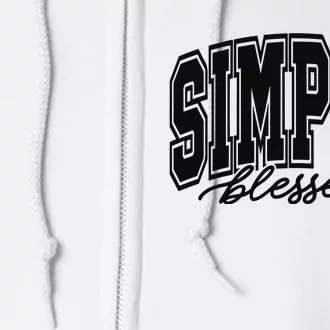 Simply Blessed Faith Christian Religious Jesus Full Zip Hoodie