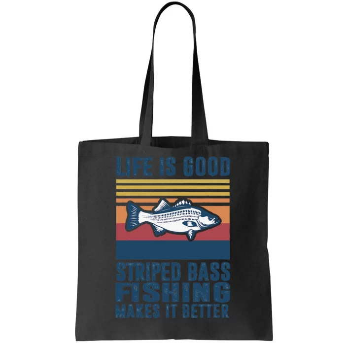 Striped Bass Fishing Gifts Saltwater Fish Striped Bass Tote Bag