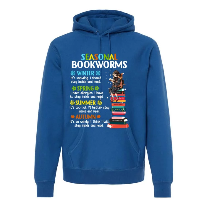 Seasonal Bookworms Funny Gift Premium Hoodie