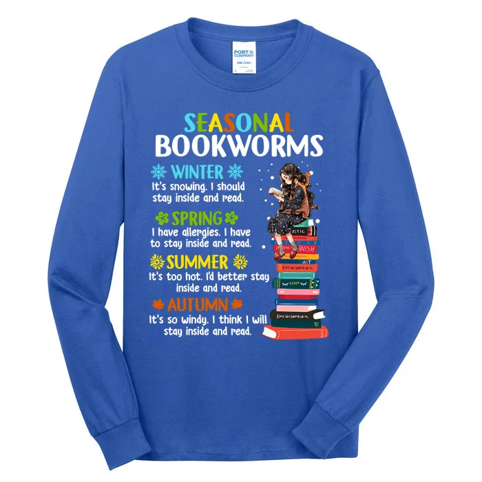 Seasonal Bookworms Funny Gift Tall Long Sleeve T-Shirt