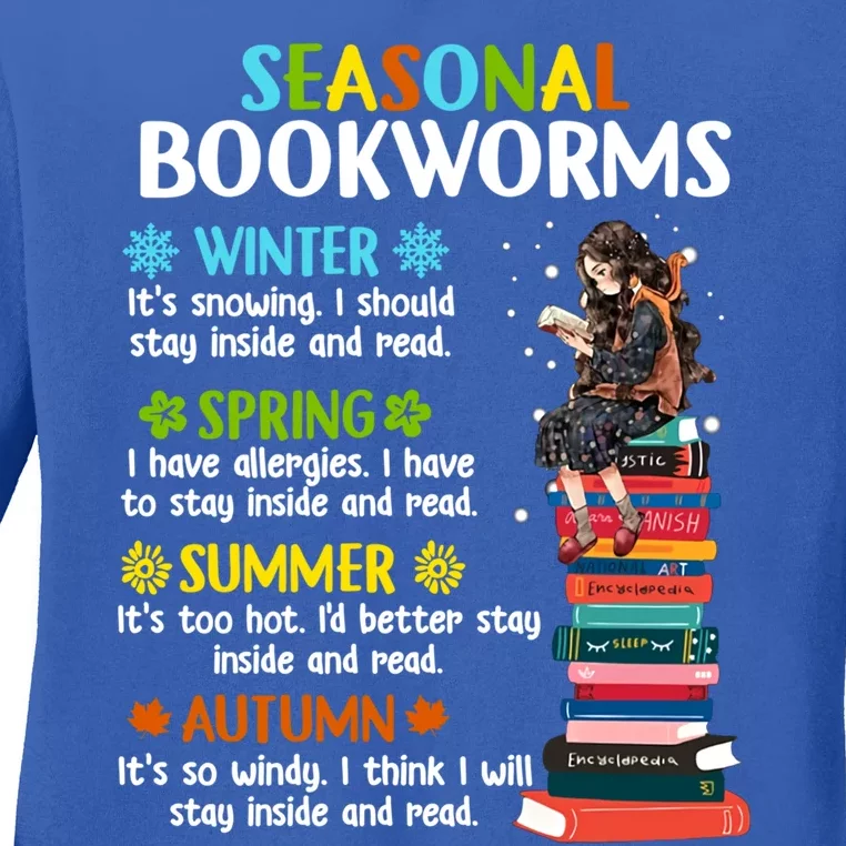 Seasonal Bookworms Funny Gift Ladies Long Sleeve Shirt