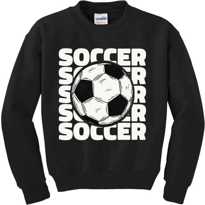 Soccer Ball Football Lover Sport Trending Kids Sweatshirt