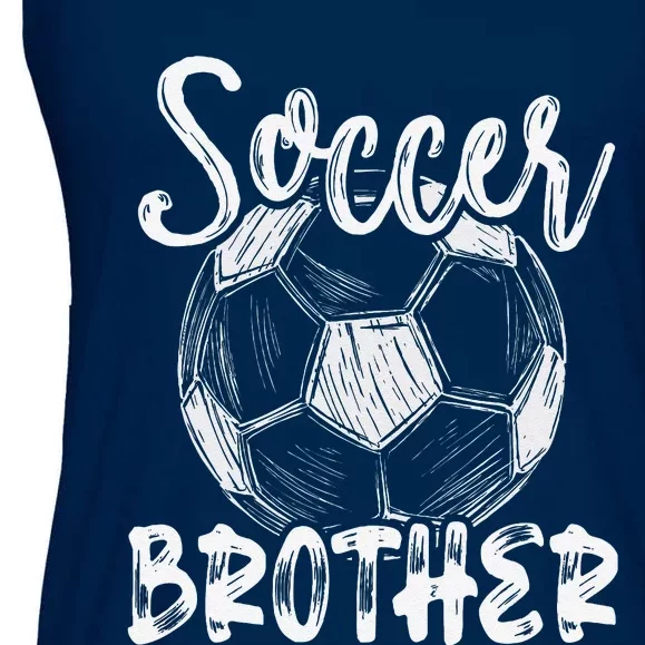 Soccer Brother Family Matching Team Player Soccer Ball Ladies Essential Flowy Tank