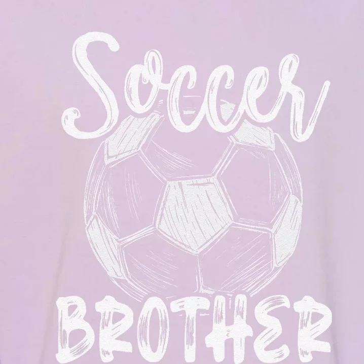 Soccer Brother Family Matching Team Player Soccer Ball Garment-Dyed Sweatshirt