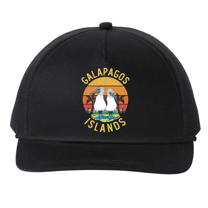 Seabirds Blue Footed Booby Bird Galapagos Island Snapback Five-Panel Rope Hat