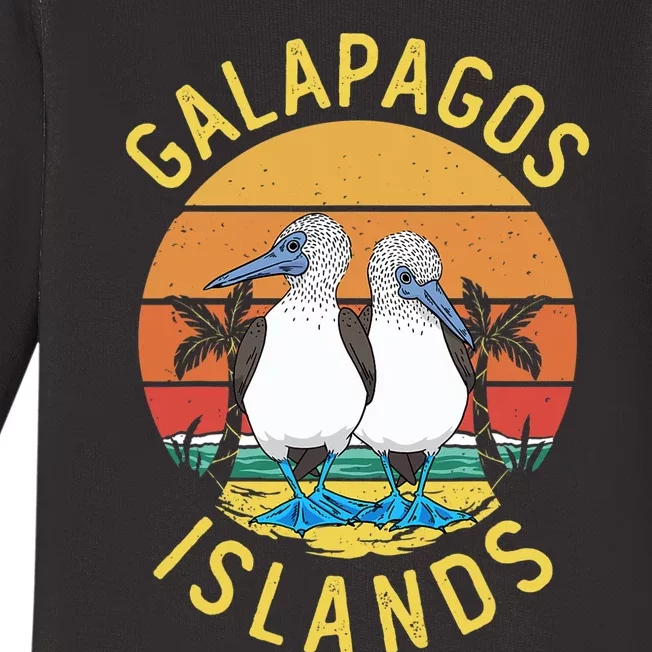 Seabirds Blue Footed Booby Bird Galapagos Island Baby Long Sleeve Bodysuit