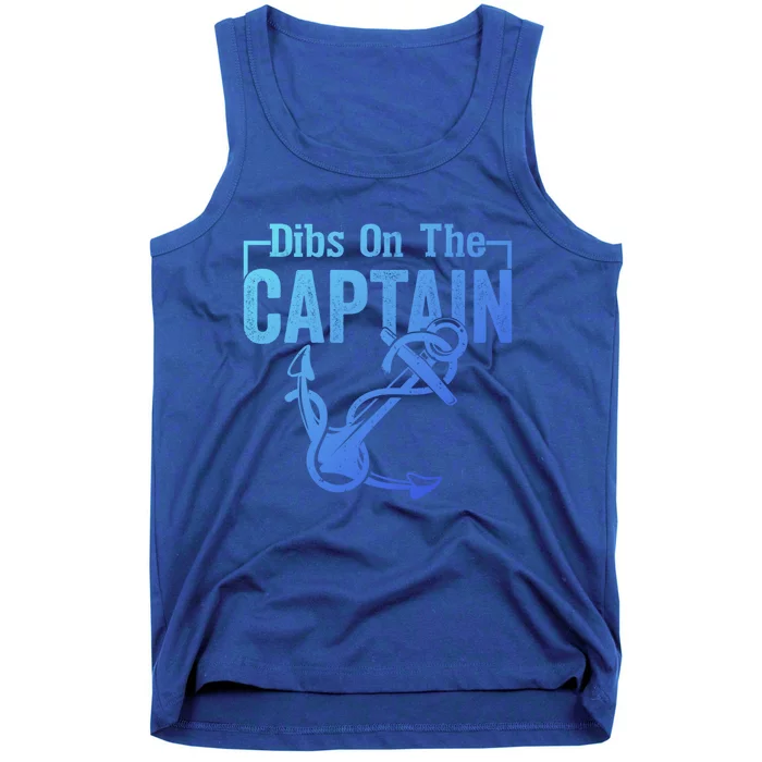 Sailor Boat Funny Captain Wife Dibs On The Captain Gift Tank Top