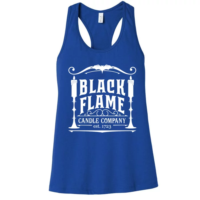 Salem Black Flame Candle Company Est 1723 Halloween Great Gift Women's Racerback Tank