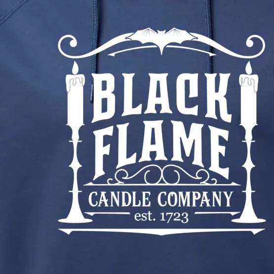 Salem Black Flame Candle Company Est 1723 Halloween Great Gift Performance Fleece Hoodie