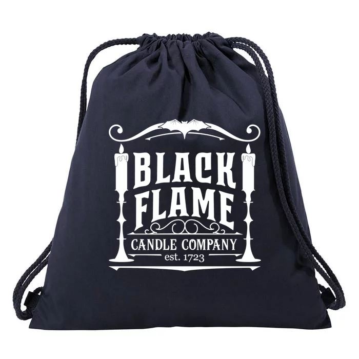 Salem Black Flame Candle Company Est 1723 Halloween Great Gift Drawstring Bag