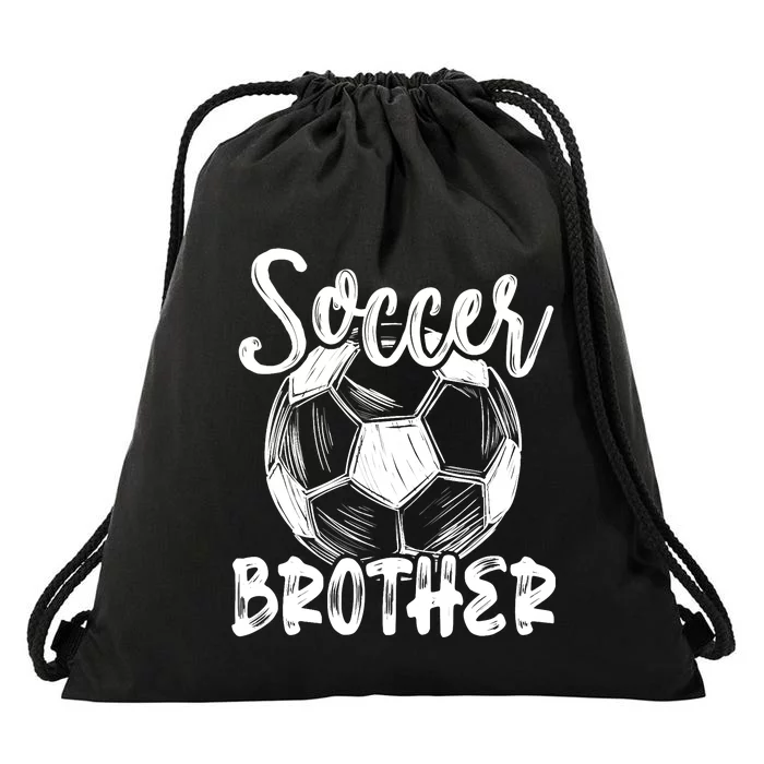 Soccer Brother Family Matching Team Player Soccer Ball Drawstring Bag