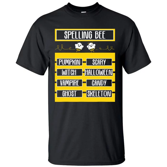 Spelling Bee Funny Pun Halloween Costume For Teachers Tall T-Shirt