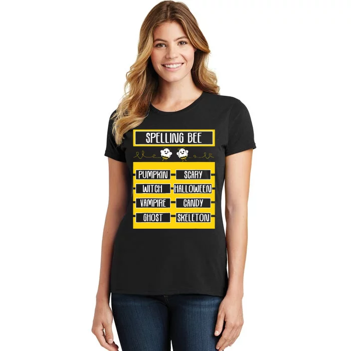 Spelling Bee Funny Pun Halloween Costume For Teachers Women's T-Shirt