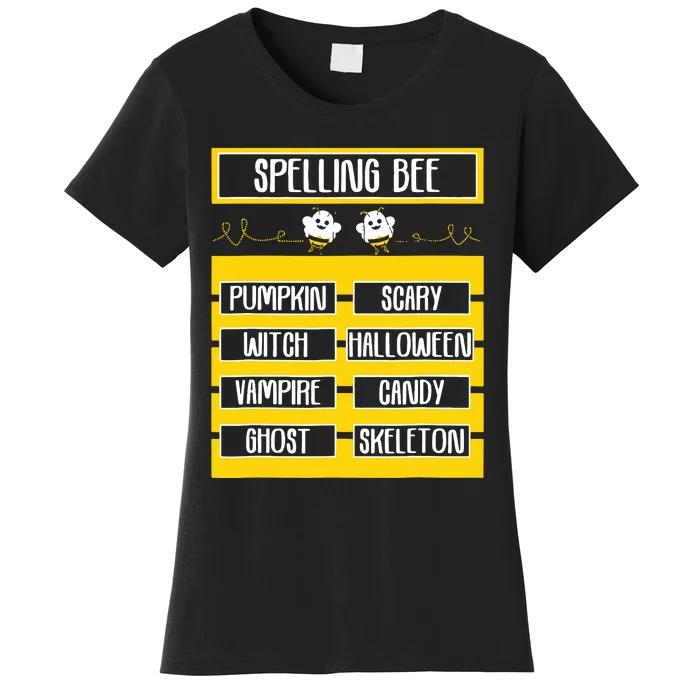 Spelling Bee Funny Pun Halloween Costume For Teachers Women's T-Shirt