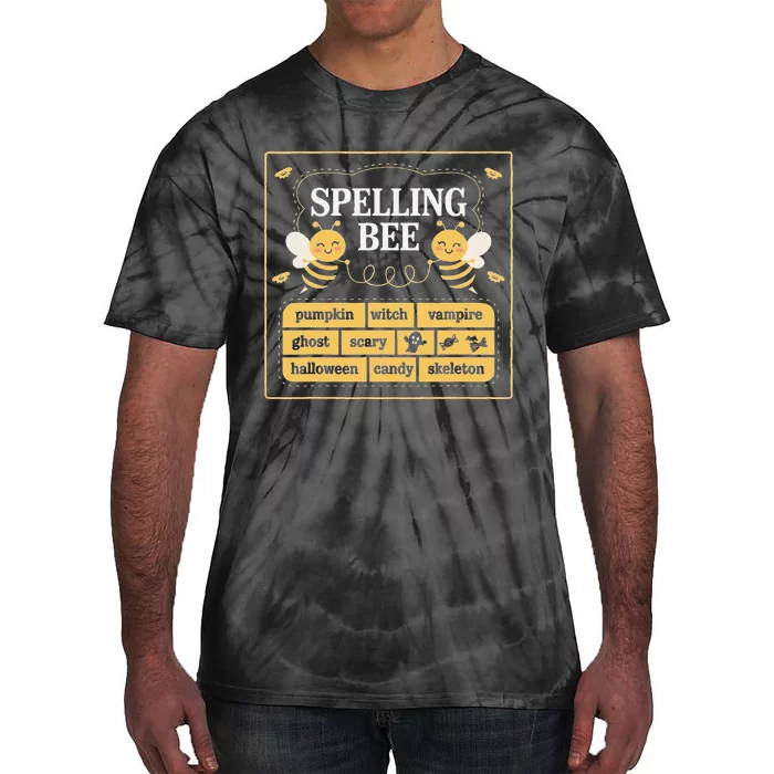 Spelling Bee Funny Pun Halloween Costumes For Teachers Tie-Dye T-Shirt