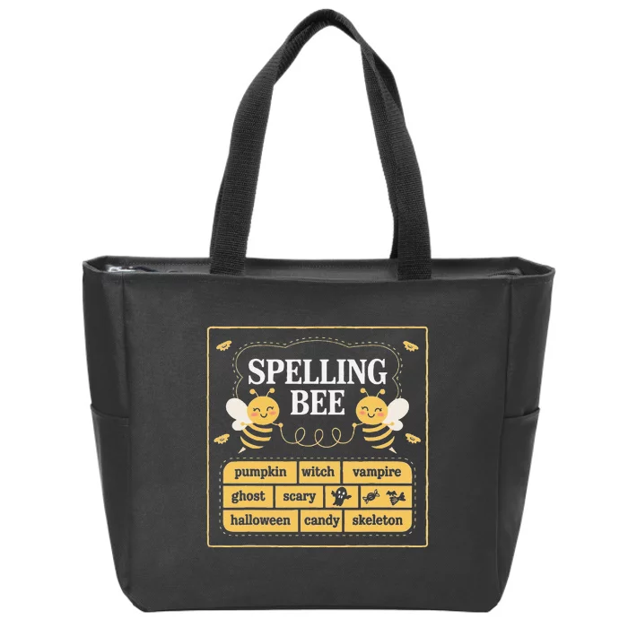 Spelling Bee Funny Pun Halloween Costumes For Teachers Zip Tote Bag