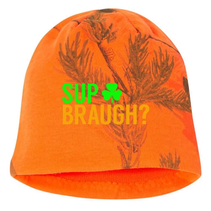 Sup Braugh Funny St Patricks Day Costume Pun Women Kati - Camo Knit Beanie