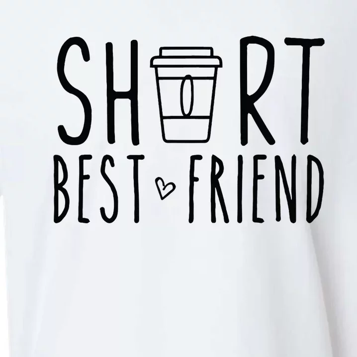 Short Best Friend Funny Coffee Matching BFF Outfit 2 Bestie Sueded Cloud Jersey T-Shirt