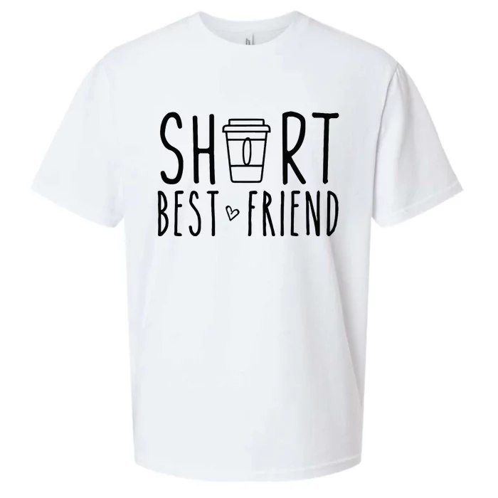 Short Best Friend Funny Coffee Matching BFF Outfit 2 Bestie Sueded Cloud Jersey T-Shirt