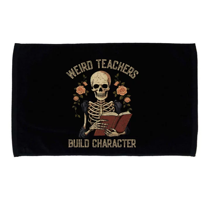 Skeleton Book Floral Skull Halloween Teacher Microfiber Hand Towel