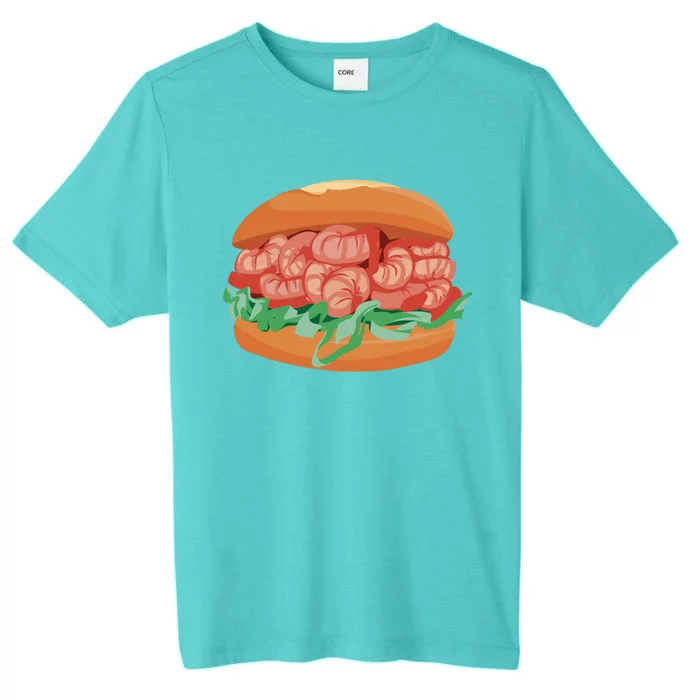 Shrimp Burger Fastfood Graphic And Gift ChromaSoft Performance T-Shirt