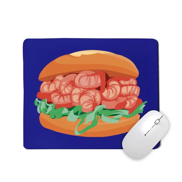 Shrimp Burger Fastfood Graphic And Gift Mousepad