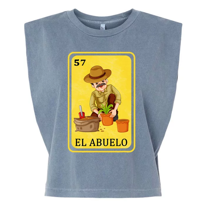 Spanishmexican Bingo Funny Gifts El Abuelo Garment-Dyed Women's Muscle Tee