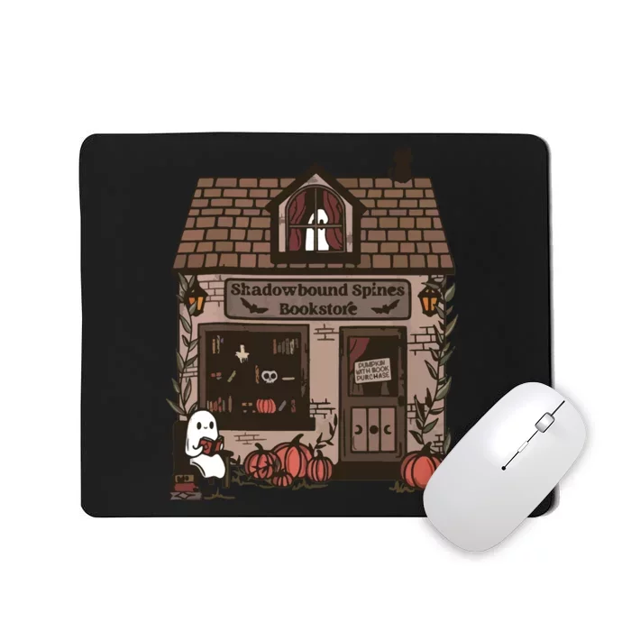 Spooky Bookstore Fall Cozy Mousepad