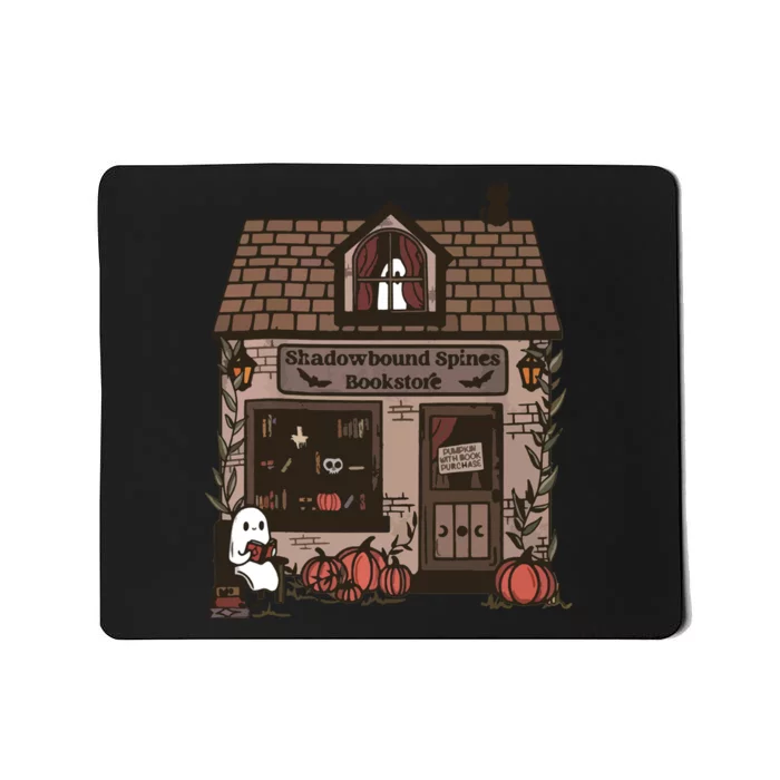 Spooky Bookstore Fall Cozy Mousepad