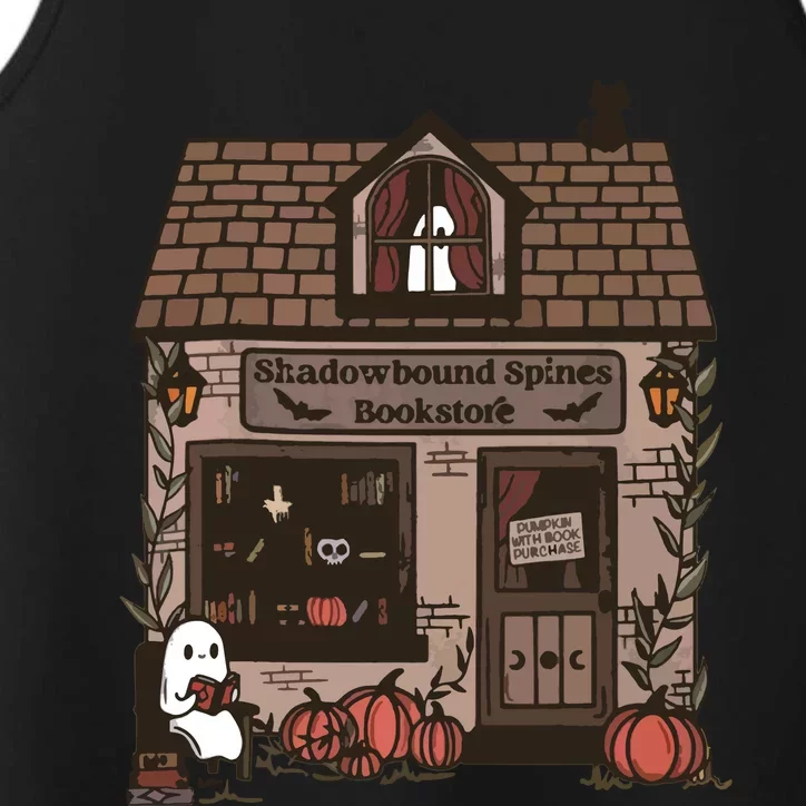 Spooky Bookstore Fall Cozy Performance Tank