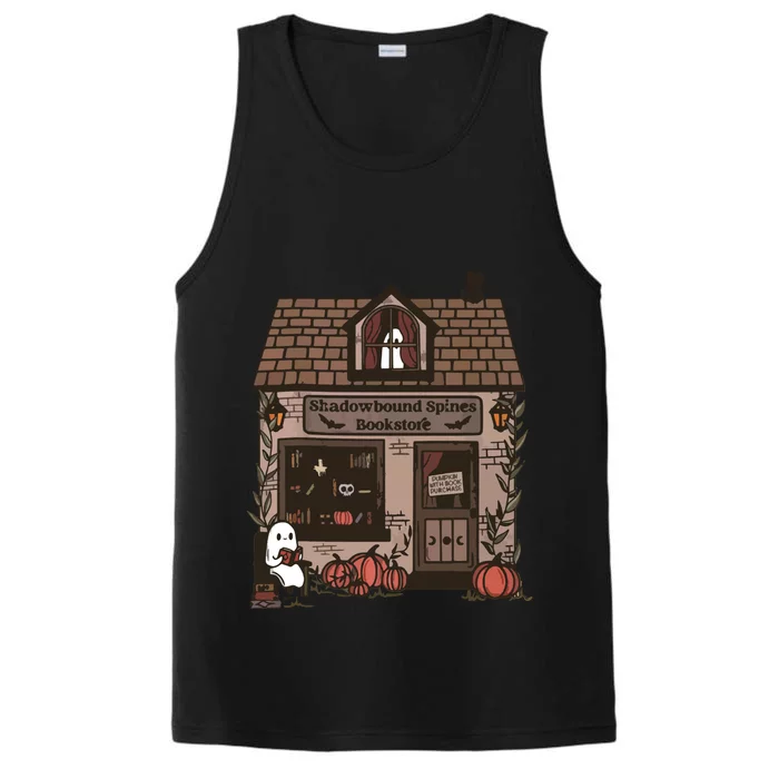 Spooky Bookstore Fall Cozy Performance Tank