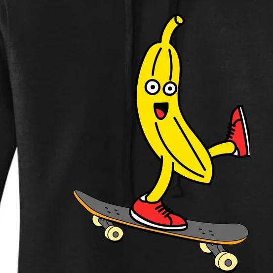 Skateboard Banana Funny Skateboarding Wo Man Women's Pullover Hoodie