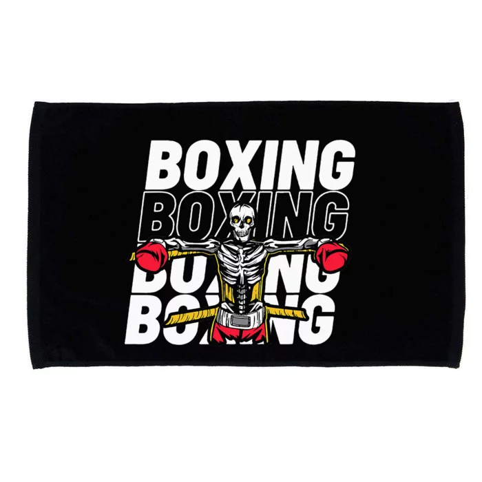 Skeleton Boxing Fighter For Boxers Microfiber Hand Towel