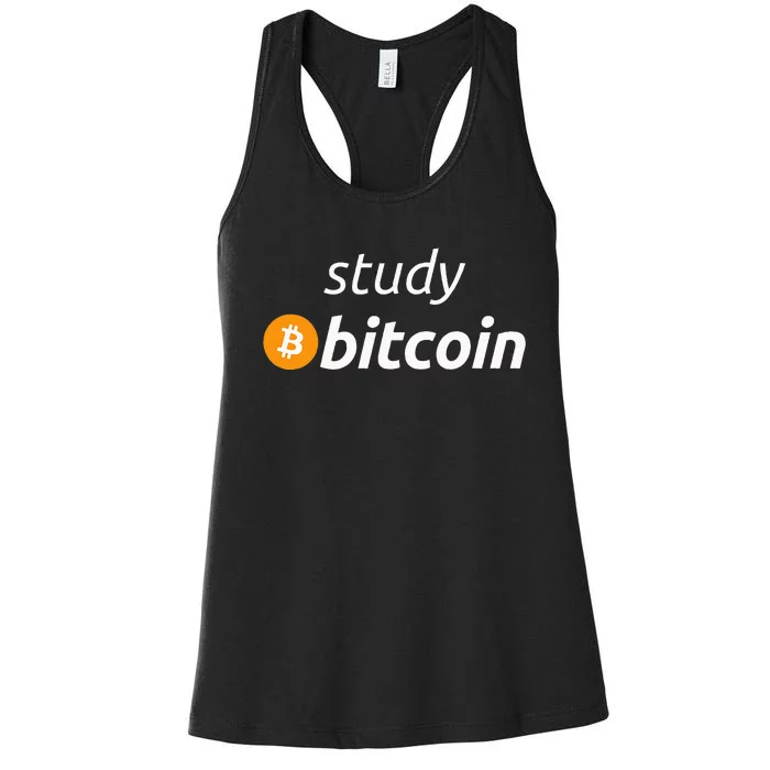 Study Bitcoin Famous Bitcoin Quote Women's Racerback Tank