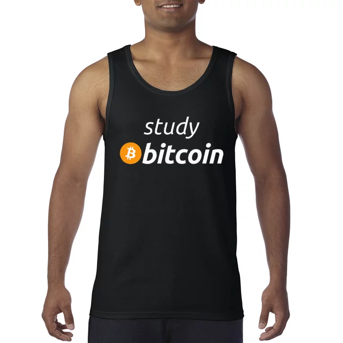 Study Bitcoin Famous Bitcoin Quote Tank Top