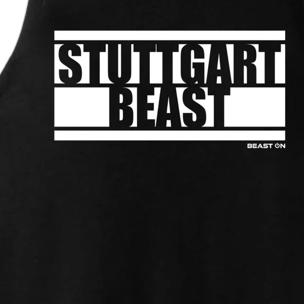 Stuttgart Beast Fitness Training Gym Motivation Sayings Meaningful Gift Ladies Tri-Blend Wicking Tank