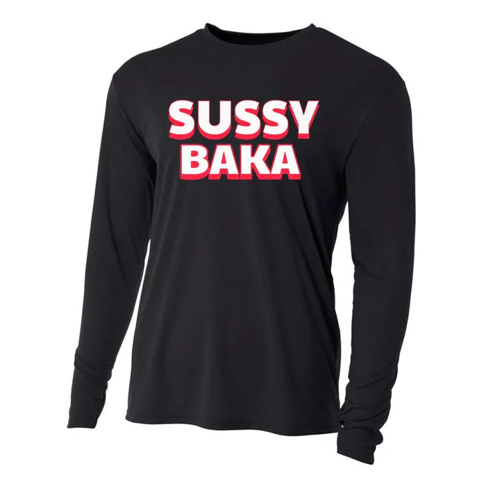 Sussy Baka Funny Sus Meme Cooling Performance Long Sleeve Crew