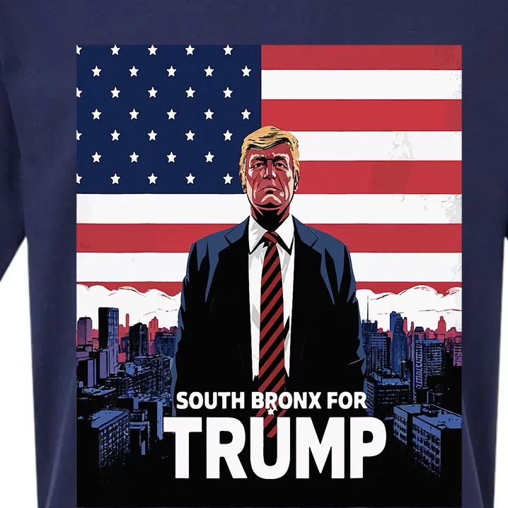 South Bronx For Trump 2024 Sueded Cloud Jersey T-Shirt