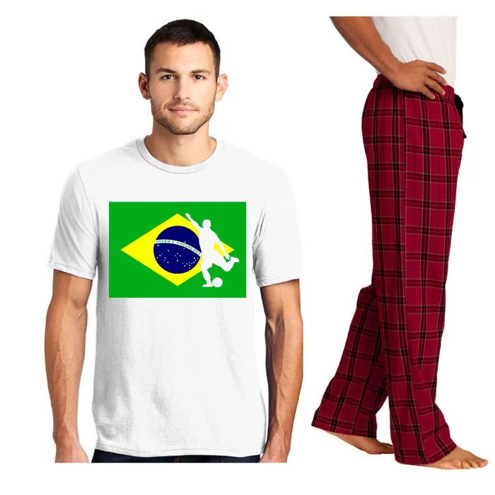 Soccer Brasil Flag Brazil Futebol Brazilian Gift Pajama Set