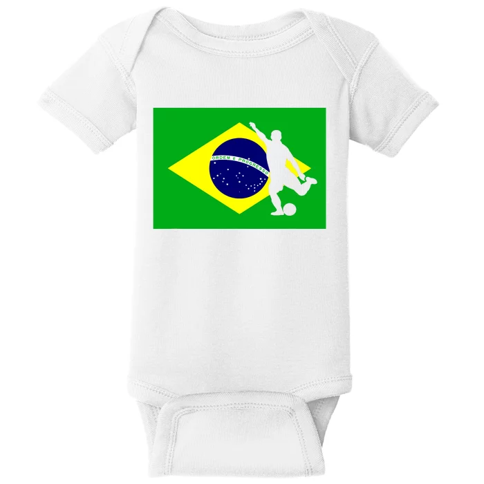 Soccer Brasil Flag Brazil Futebol Brazilian Gift Baby Bodysuit