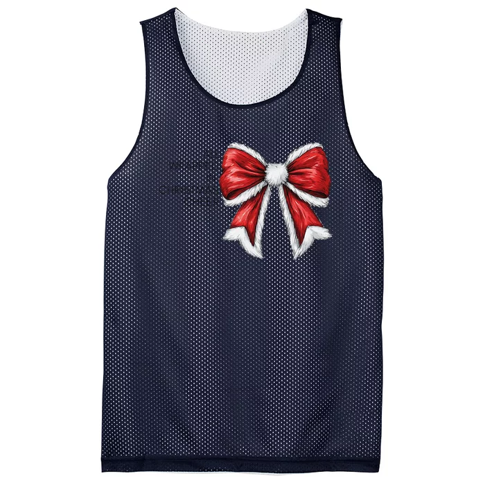 SantaS Bow Festive Fur Trim Holiday Charm Mesh Reversible Basketball Jersey Tank