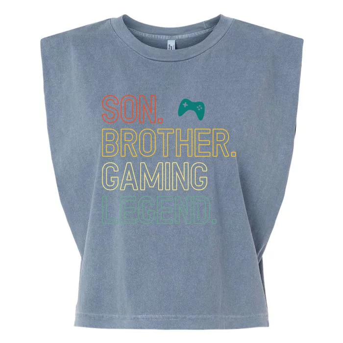 Son Brother Gaming Legend For Gamer Meaningful Gift Garment-Dyed Women's Muscle Tee